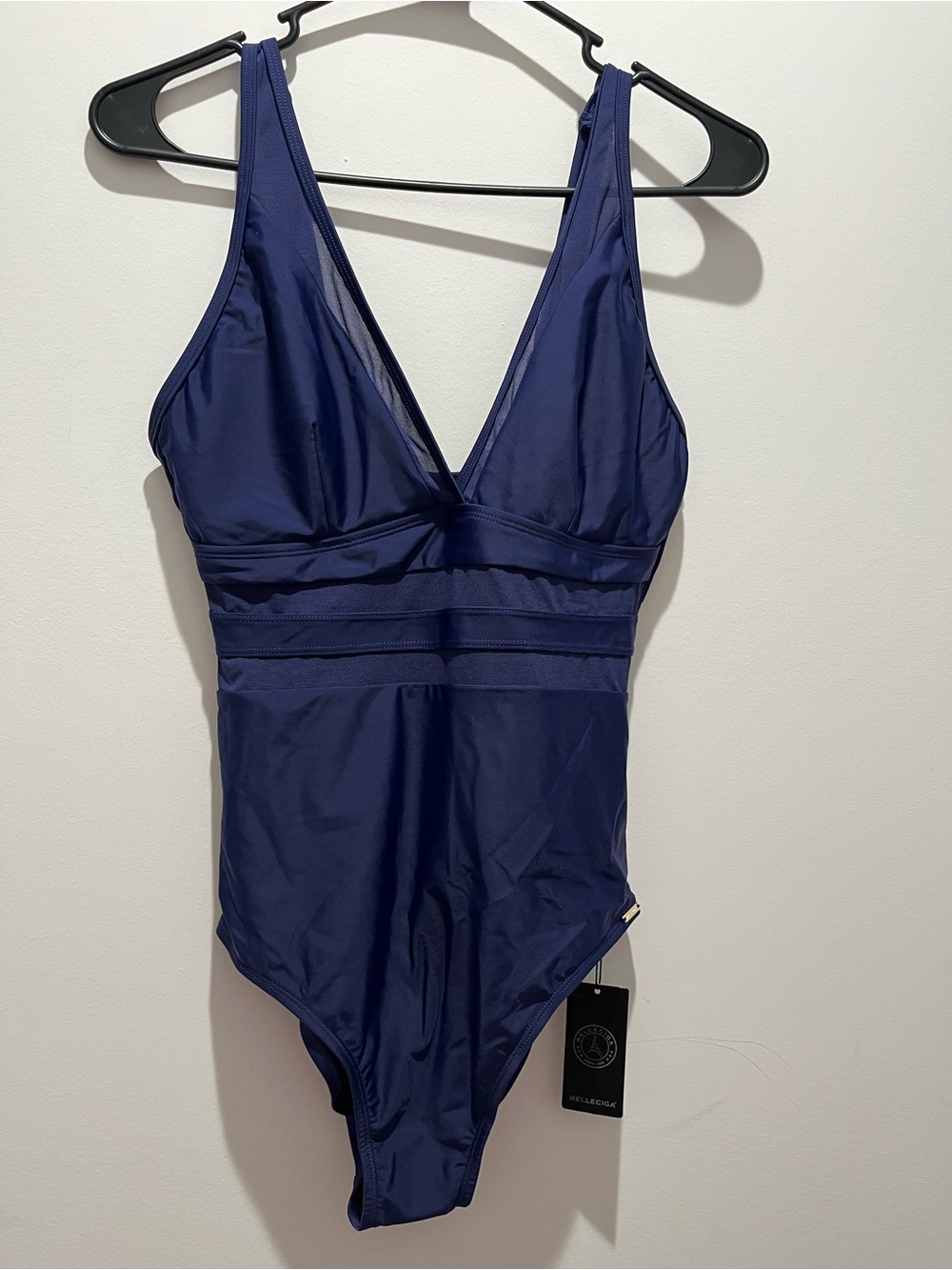 RELLECIGA Navy Blue Kids One-Piece Swimsuit